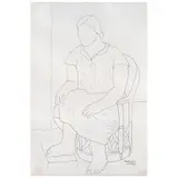 Manuel Rodríguez Lozano, Untitled, Tinta sobre papel sobre tabla