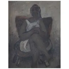 Fernando Castro Pacheco, Mujer negra, Óleo sobre macocel
