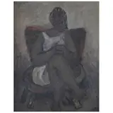 Fernando Castro Pacheco, Mujer negra, Óleo sobre macocel