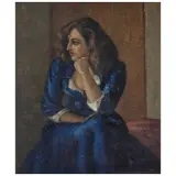 Luis Sahagún, Retrato en azul