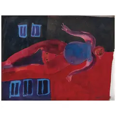 Francisco Toledo, Mujer reposada, 1964, Gouache y tinta sobre papel