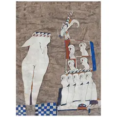 Jesús Urbieta, Untitled, Collage sobre papel amate