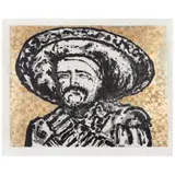 Emiliano Gironella Parra, Francisco Villa, 2018, Grabado al azúcar con aplicación en hoja metálica 16 / 50