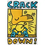 Keith Haring, Crack Down!, 1986, Serigrafía sin número de tiraje