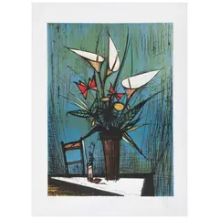 Bernard Buffet, Flowers, ca. 1977, Litografía offset 69 / 250