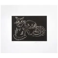Cats Black by Ai Weiwei, 2022, Serigrafía 103 / 150, sold Dec 2025