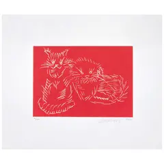 Cats Red by Ai Weiwei, 2022, Serigrafía 88 / 150, sold Dec 2025