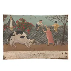 Exvoto, MÉXICO, PRINCIPIOS DEL SIGLO XX, Óleo sobre lámina de zinc