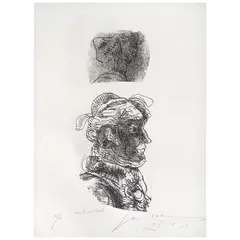 Jose Luis Cuevas, Autorretrato, Xilografía 4 / 20