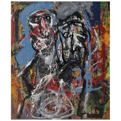 Alejandro Santiago Ramírez, Untitled, Óleo y papel sobre tela