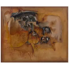 Manuel Felguérez, Monólogo, Óleo y mixta sobre tela