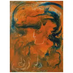 Sofía Bassi, El rostro de Quijote, Óleo sobre masonite