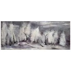 Sofía Bassi, Snow chapel, Óleo sobre masonite