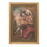 Ángel Músico, ESCUELA CUZQUEÑA, SIGLO XX, Óleo sobre tela