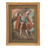 Ángel Arcabucero, ESCUELA CUZQUEÑA, SIGLO XX, Óleo sobre tela, adherido a tablero