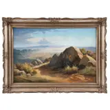 Jesús Orozco, Vista de valle, Óleo sobre tela