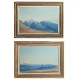 Roberto Lugo Monroy, a) Iztaccíhuatl, Óleo sobre tela