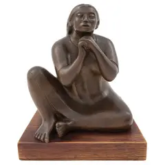 Fidencio Castillo, Untitled, Escultura en bronce sin número de tiraje en base de madera