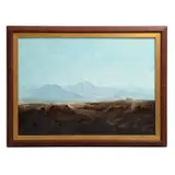 Edmundo Rodríguez, Paisaje con volcanes, Óleo sobre tela