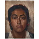 Alberto Garduno, María, 1940, Óleo sobre tela sobre madera