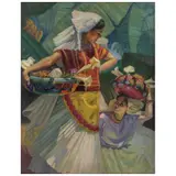 Romero Díaz, Tehuanas, ca. 1940, Óleo sobre tela