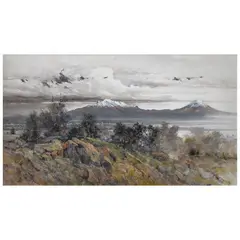 Valle de México by Enrique Sanchez, 1987, Óleo sobre tela, sold Sep 2025