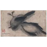 Luis Nishizawa, Untitled, Tinta saiboku sobre papel japonés