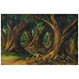 Desiderio Hernández Xochitiotzin, Paisaje de Cerralvo, N. L, Óleo sobre tela