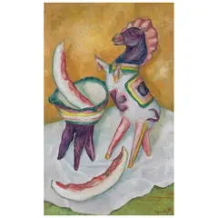 Agueda Lozano, Untitled, Óleo sobre macocel