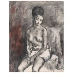Arturo Souto, Untitled, Carboncillo y sanguina sobre papel