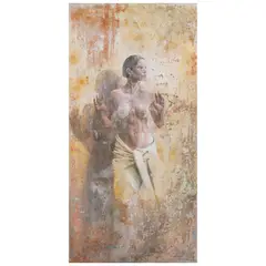 Jorge Marín, Marinita Palmas, 1999, Óleo sobre estuco sobre tela