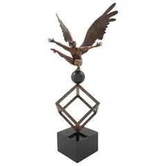 Jorge Marín, Gimnasta II en cubo miniatura, 2013, Escultura en bronce 8 / 20 en base de mármol