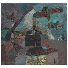 Miguel Castro Leñero, Días de guerra, Óleo sobre tela