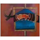 Alfonso Domínguez, La coyota, 1988, Óleo sobre tela
