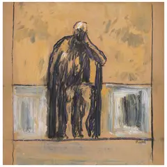 Luis Filcer, Untitled, Óleo, pastel y carboncillo sobre MDF