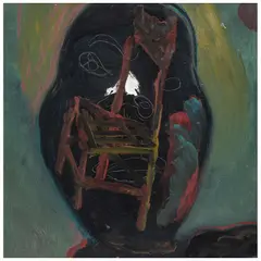 Gilberto Aceves Navarro, De la serie de las Máscaras no. 13, Óleo sobre fibracel