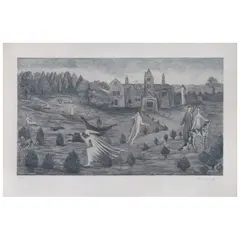 Leonora Carrington, Crookney Hall, 1987, Litografía 110 / 150