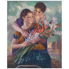 W. Soto, Regalo a mi madre, Óleo sobre tela