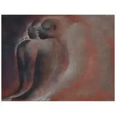 Ricardo Martínez, Dos figuras, Óleo sobre tela
