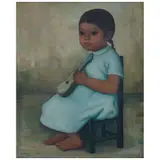 Gustavo Montoya, Conchita, de la serie Niños Mexicanos, Óleo sobre tela