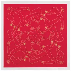 Ai Weiwei, Middle Finger in Red, Serigrafía 328 / 1285