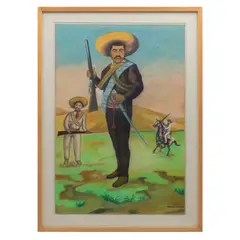 Máximo Pacheco, Emiliano Zapata, Gouache sobre cartón