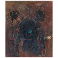 Alejandro Santiago Ramírez, Untitled, Óleo, arena y mixta sobre tela
