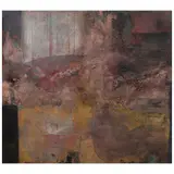 Irma Palacios, Cortina mineral, Acrílico y arena sobre tela