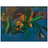 Enrique Echeverría, Flores imaginarias, 1970, Óleo sobre tela
