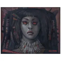 La muchacha del collar by Jorge González Camarena, 1972, Óleo sobre tela, offered May 2025