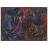 Pedro Coronel, Untitled, 1952, Encáustica sobre papel