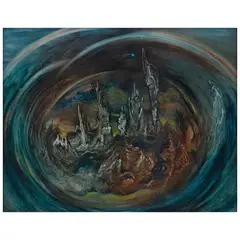 Sofía Bassi, El que todo lo ve, Óleo sobre masonite