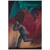 José Chávez Morado, La fuga, Óleo sobre tela