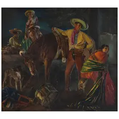 Antonio Gómez Rodríguez, La Revolución Mexicana, ca. 1930, Óleo sobre tela